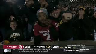 Zion Young Fumble Recovery  Oklahoma vs Missouri Football [upl. by Nnylirehs686]