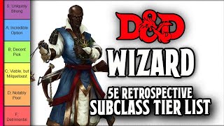 Wizard Subclass Tier List  DampD 5e Retrospective [upl. by Ifok60]