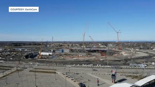 Timelapse Progress of the construction of the new Buffalo Bills stadium [upl. by Anoyet]