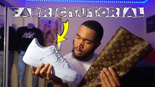 HOW TO PUT FABRIC ON AF1S THE CORRECT WAY TUTORIAL [upl. by Luoar]