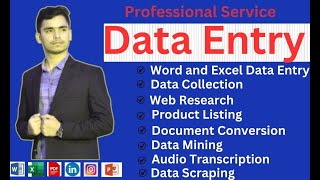 I will do professional data entry web research web scraping with Word and Excel Data Entry [upl. by Marozik]