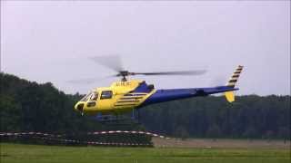 Eurocopter AS350 BA startup and take off at Messelberg Airport [upl. by Ayotl]