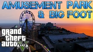 Grand Theft Auto V Challenges  AMUSEMENT PARK AND BIG FOOT  PS3 HD Gameplay [upl. by Farah]