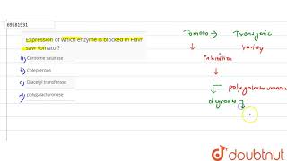 Expression of which enzyme is blocked in Flavr savr tomato [upl. by Fontana266]
