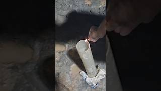 Why is a man lighting a pipe on fireplasticwatergaisresent videoriskwaterblasting [upl. by Isoj]