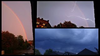 Starkes Kaltfrontengewitter vom 18092023 [upl. by Ariahay]