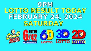 9pm Lotto Result Today February 24 2024 Saturday [upl. by Fromma]