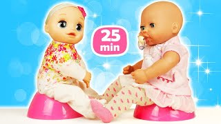 Baby Alive doll amp Baby Annabell doll videos for kids Pretend play amp baby dolls morning routine [upl. by Olsewski]