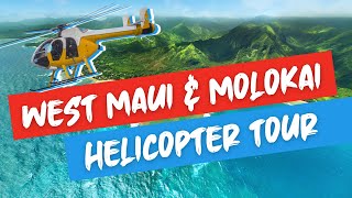 Helicopter Tour West Maui amp Molokai [upl. by Lanita]