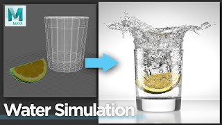 Water Simulation  3D Liquid Splash by using Maya 3D and Bifrost [upl. by Armond]