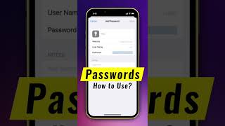 Passwords 🔥 How to use in iPhone and iPad [upl. by Hamann113]