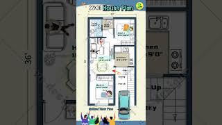 22’× 36’ House Plan with Parking 2BHK Home Plan 2236 House Design indianhouseplan houseplan [upl. by Dusa]