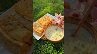 Okroshka va ko’katli lavash retsept asmr cooking food cook asmrfood [upl. by Mixam]