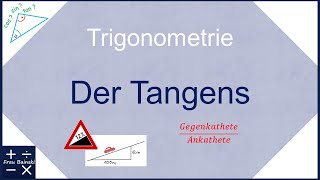 Trigonometrie Der Tangens tan  Herleitung über Steigung [upl. by Louis]