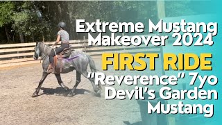 FIRST RIDE EXTREME MUSTANG MAKEOVER 2024 Devils garden 7yo gelding [upl. by Ttoile142]