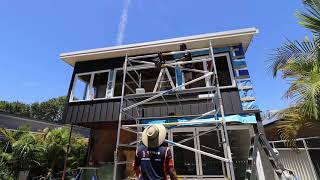 Installing Standing Seam colourbond cladding [upl. by Bilski]