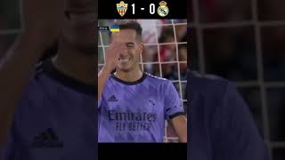 Almeria vs Real Madrid 202223 La Liga Highlights shorts football youtube [upl. by Hervey]