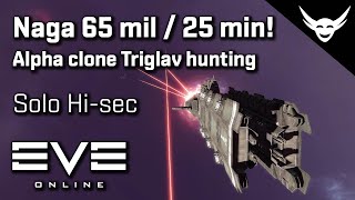 EVE Online  Alpha clone Solo Triglavian hunting earning amazing ISK [upl. by Mae]