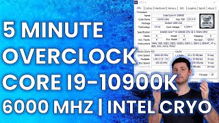 5 Minute Overclock Core i910900K to 6000 MHz [upl. by Defant580]