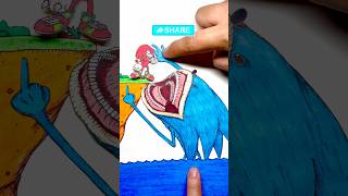 The best laugh 2  Shin Sonic vs Sonic team sonic stopmotion drawing animation [upl. by Enohpets289]