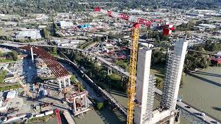 Pattullo Bridge Consruction  Project  August 27 2024 [upl. by Vena]