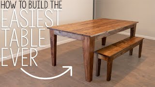 DIY Kitchen Table Build  ANYONE Can Build It [upl. by Nwahsat]