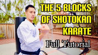 SHOTOKAN KARATE BLOCKS FULL TUTORIAL 🥋⛩ [upl. by Haldeman]