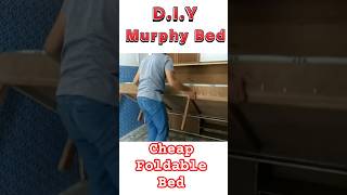 DIY Foldable Bed  DIY Murphy bed woodworking furniture furnituredesign spacesavingfurniture [upl. by Surovy]