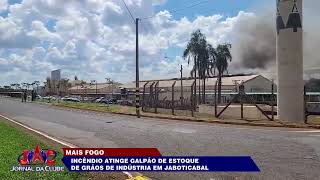 Jaboticabal incêndio atinge galpão de estoque de indústria  Jornal da Clube 2ª Edição 29102024 [upl. by Konyn]