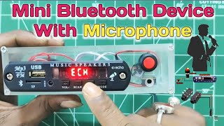 Bluetooth Device Me Mic Connection Keyse DaleMini Bluetooth KitYoutube Unlock [upl. by Ytomit171]