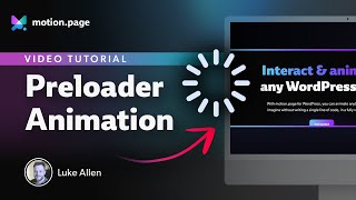 Create a Beautiful Preloader Animation in WordPress with Motionpage [upl. by Delos]