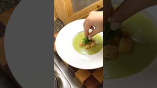 Vichyssoise soup w Tossty TastyGarlic cooking recipe shortvideo crouton soup food fyp fypシ [upl. by Bevon]