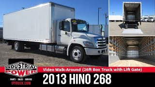 2013 HINO 268 26ft Box Truck with Lift gate  IP Truck [upl. by Rodrique]