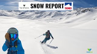 Fresh Snow and Violent Winds Hits The Alps Snow Report TignesVal DÌsere 30032024 [upl. by Eirolav]