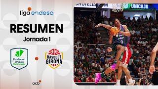 Unicaja  Bàsquet Girona 9073 RESUMEN  Liga Endesa 202425 [upl. by Llesram]