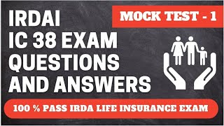 🎖️ IRDA Mock Test  IC 38 Exam 💯 [upl. by Ettenel668]