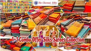 Chennai Silks 2 pc Combo Offer Silk Sarees Collection  Rs595 New Budget Gift Silks Sarees [upl. by Terena]