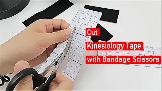 Cut Kinesiology Tape with Bandage Scissors  SelfCut quotIquot Shape Muscle Tape [upl. by Just]