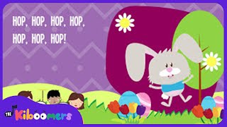 Hippity Hop Easter Bunny Lyric Video  The Kiboomers Preschool Songs amp Nursery Rhymes [upl. by Rolat]