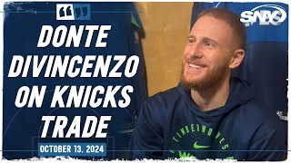 Donte DiVincenzo on rumors about being upset with Knicks before Timberwolves trade  SNY [upl. by Monteith20]