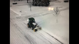 61 John Deere 3046R Cab Tractor Mavic Air Drone Snow Storm Snow Blowing 12019 [upl. by Utimer]