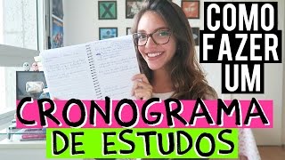 COMO FAZER UM CRONOGRAMAPLANO DE ESTUDOS  Débora Aladim [upl. by Gainor976]