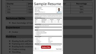 resume kaise banaye  cv kaise banaye  रिज्यूमे कैसे बनाये  ms word  Technical Tutor resume cv [upl. by Arthur843]