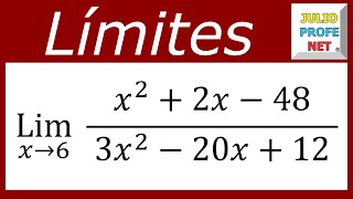 LÍMITES ALGEBRAICOS  Ejercicio 9 [upl. by Harald336]