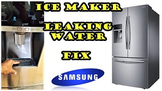 Samsung Refrigerator leaking water from ice maker FIX model  RF28HFEDBSR [upl. by Innep]