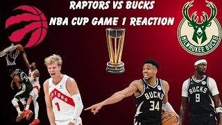 Raptors vs Bucks ReactionNBA Cup Game 1 [upl. by Nalyd]