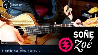 Como tocar SOÑE Zoe en UKULELE Facil Principiantes  Acordes Tutorial Christianvib [upl. by Onibas]