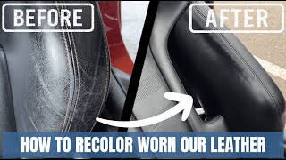 How To Restore A Worn Out Leather Car Seat With Recoloring Balm  BMW M4 [upl. by Nynnahs106]