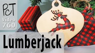 Lumberjack Plaid Polymer Clay Cane  Rustic Christmas Decor [upl. by Sofia]