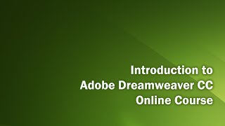 Dreamweaver CC Introduction Class Part 4 [upl. by Corabella]